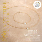 SALE 1CT 18K YELLOW GOLD WHITE TOPAZ BRACELET DECO CHAIN ROLO 14K CHARM PENDANT — photo 5