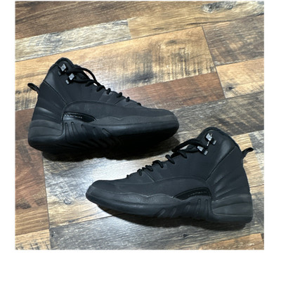 Jordan Air Jordan 12 Black High Top Boys' Sneakers Size 7Y