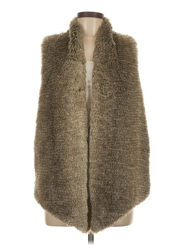 Tart Collections Women Gold Faux Fur Vest M