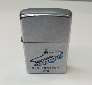 VINTAGE ZIPPO LIGHTER USS INDEPENDENCE CV62 Miliary Lighters 1981 Liberty Bell