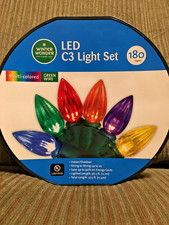 Energy Star 180 Multicolor C3 LED Lights On Green Wire Indoor/Outdoor
