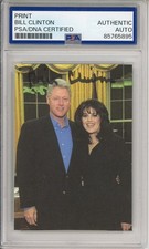 President Bill Clinton SIGNED AUTOGRAPH Monica Lewinsky Picture Cut PSA DNA COA