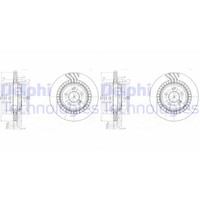 2X Delphi Bremsscheiben 320Mm BelÜFtet Hinten Passend FÜR MERCEDES-BENZ