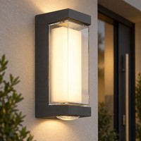 Wandlampe Wandleuchte AußEn Gartenleuchte Anthrazit Terrasse 1 Flammig Led