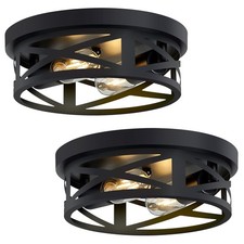 Flush Mount Ceiling Light Fixtures 2 Pack Black Skejao Hallway Farmhouse Flush Mount Ceiling Light Fixtures 2 Pack Black Skejao Hallway Farmhouse