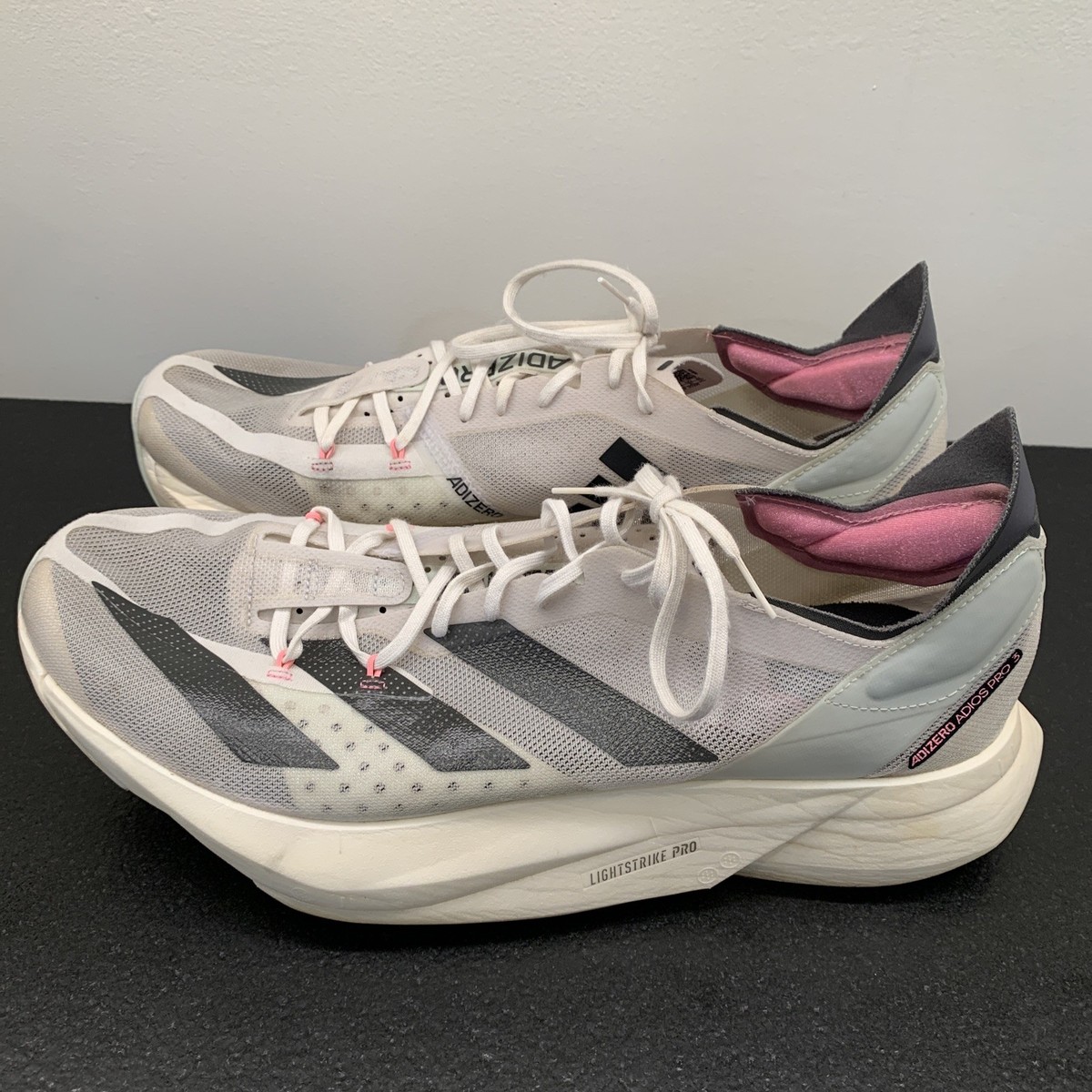 adidas adizero Adios Pro 3 Shoes Mens Size 13 White Black