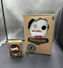Zuru Fuggler Gold Rare White Plush Monster  Matching Baby Fugg New In Box Set