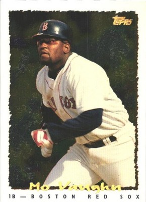 1995 Topps #117 Mo Vaughn CyberStats (Spectralight)