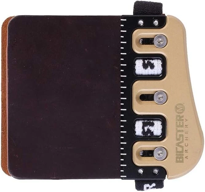 Radiused Edges Brass Finger Guards + Cordovan Leather Tabs - Image 3 of 4