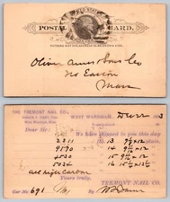 Tremont Nail Co West Wareham MA Business Postcard