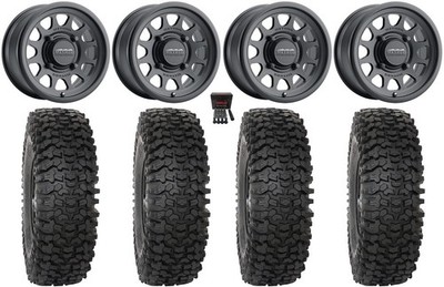 Method 414 15'' Wheels Bk +38mm 32'' RC500S Sticky Tires Can-Am Commander Maverick