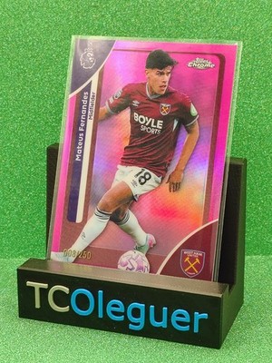 Matheus Fernandes Pink /250 Topps Chrome Premier League 2025-26 West Ham United