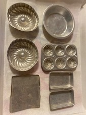 antique 7 piece toy aluminum cook pans