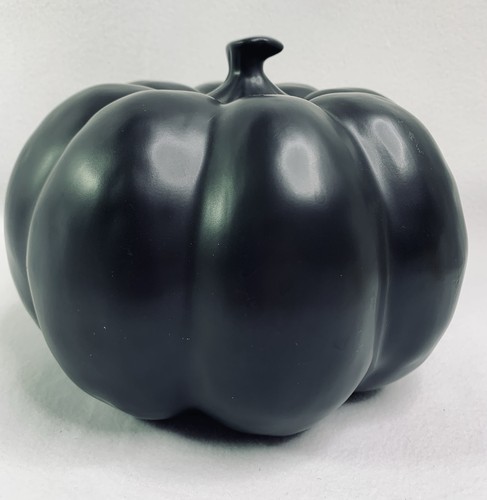 Rae Dunn Artisan Collection Large Black Spooky Pumpkin Halloween / Fall Decor 8" - Picture 4 of 9