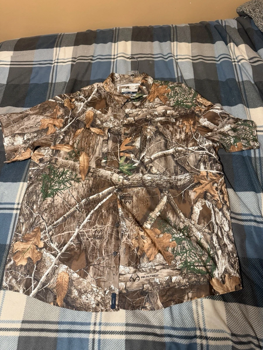 Camisa de pesca Magellan para exteriores que absorbe la humedad 2xL camuflada manga corta para hombre