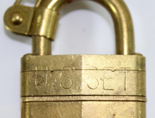 Vintage Pacific Lock PACLOCK U.S. Set Military Spec Padlock w/ Key ~ L2 - Picture 3 of 5