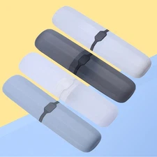 4 PCS Portable Travel Toothbrush Container Protector Case Storage