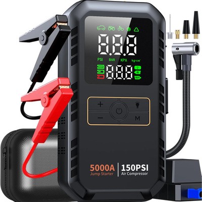4-IN-1 Auto-Starthilfe mit Luftkompressor Peak 5000A Auto-Batterie-Booster 150