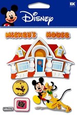 RARE EK Success DISNEY Dimensional Stickers - MICKEY'S HOUSE - 6 pcs