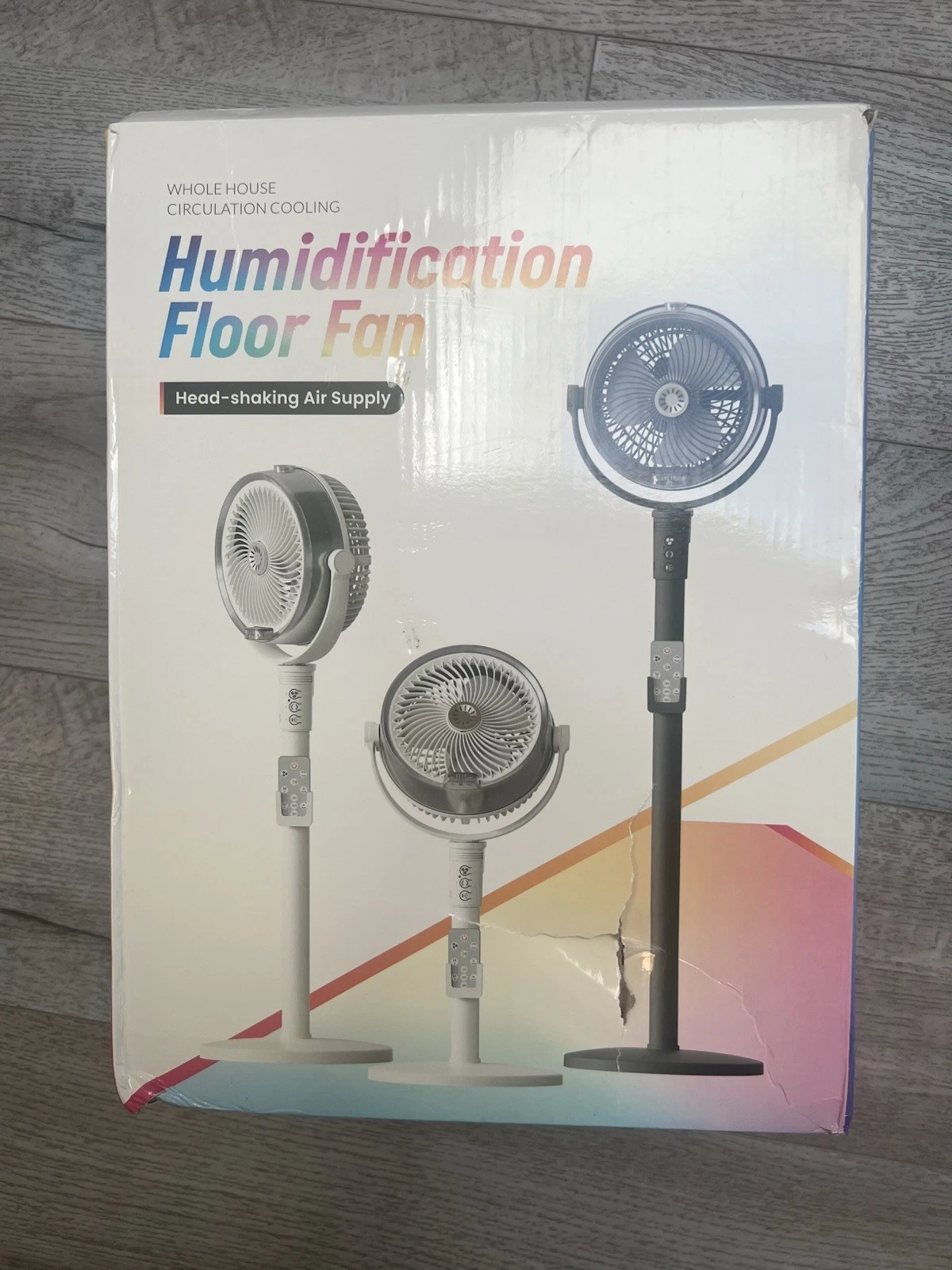 Outdoor Misting Fan 4-Speed Adjustable Airflow Oscillation Remote Timer ABS