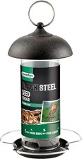 Image of Gardman A01172 Black Steel Wild Bird Seed Feeder, 17.5 x 18 x 3.5 cm