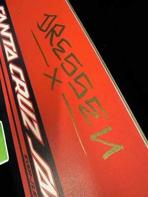 RARE SIGNED Eric Dressen Santa Cruz Everslick Eyes Skateboard Deck