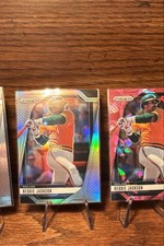 (3)  2025 Panini Prizm - Reggie Jackson,Silver Prizm + Base + Pink Cracked Ice 