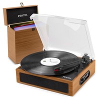 Fenton RP170L Record Player with Built-in Speakers, Bluetooth and Vinyl LP Case