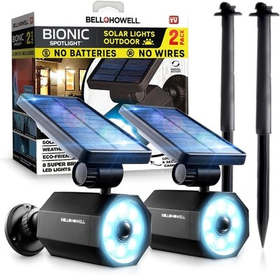 Bell+Howell Bionic Spotlight LED Solar Lights Solar-Powered Spot Light with 25 F