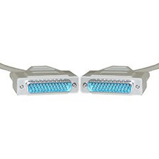 Pack of 2 Serial Cable, DB25 Male, RS-232, 1:1, 6 foot
