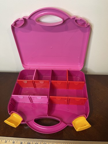 Lego Pink Carrying Case Hard Plastic Latching Storage Box w/Adjustable Dividers - Picture 3 of 8