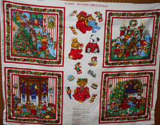 1 yard Night Before Christmas Pillow Panel Fabric