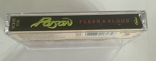 Poison ~ Flesh & Blood , Cassette Tape Rock Ex / M Condition - Picture 5 of 7