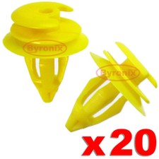 BMW door panel card trim clips front interior E39 5 series yellow x 20