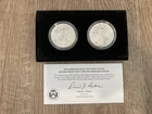 2021 W & S REVERSE PROOF SILVER EAGLE 2 COIN DESIGNER EDITION SET 21XJ