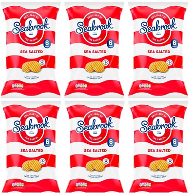 Seabrook Crinkle Cut Sea Salted Crisps 36 x 25g