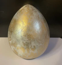 Decorative Sphere Home Decor Hand Painted Decorative Ball Blue Metal 4.5"  NEW b