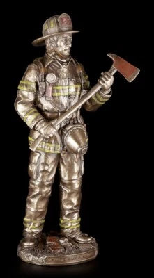 Feuerwehrmann Figur mit Axt und Sauerstoffflasche - Veronese Statue Geschenk