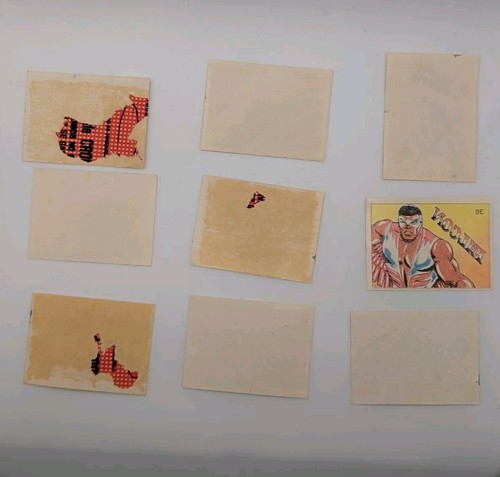 1980 Marvel Super Heroes Venezuela Stickers Set (9) Captain Marvel Human Torch - Picture 2 of 2