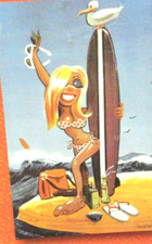 BEACH BUNNY "Catchin' Rays" Silly Surfer Series Model Kit, 1994
