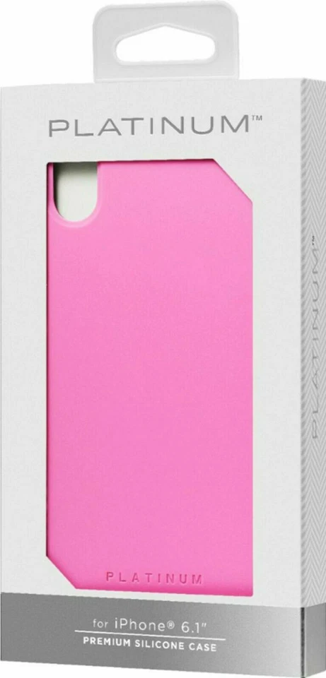 NEW Platinum HOT PINK Premium Silicone Phone Case for Apple iPhone XR - Imagem 2 de 4