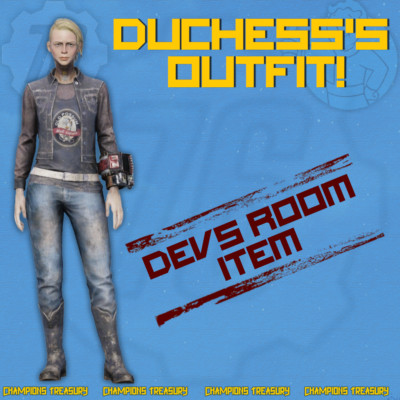 FALLOUT 76 PC DUCHESS'S OUTFIT [DEV ROOM ITEM] CHEAPEST ON EBAY