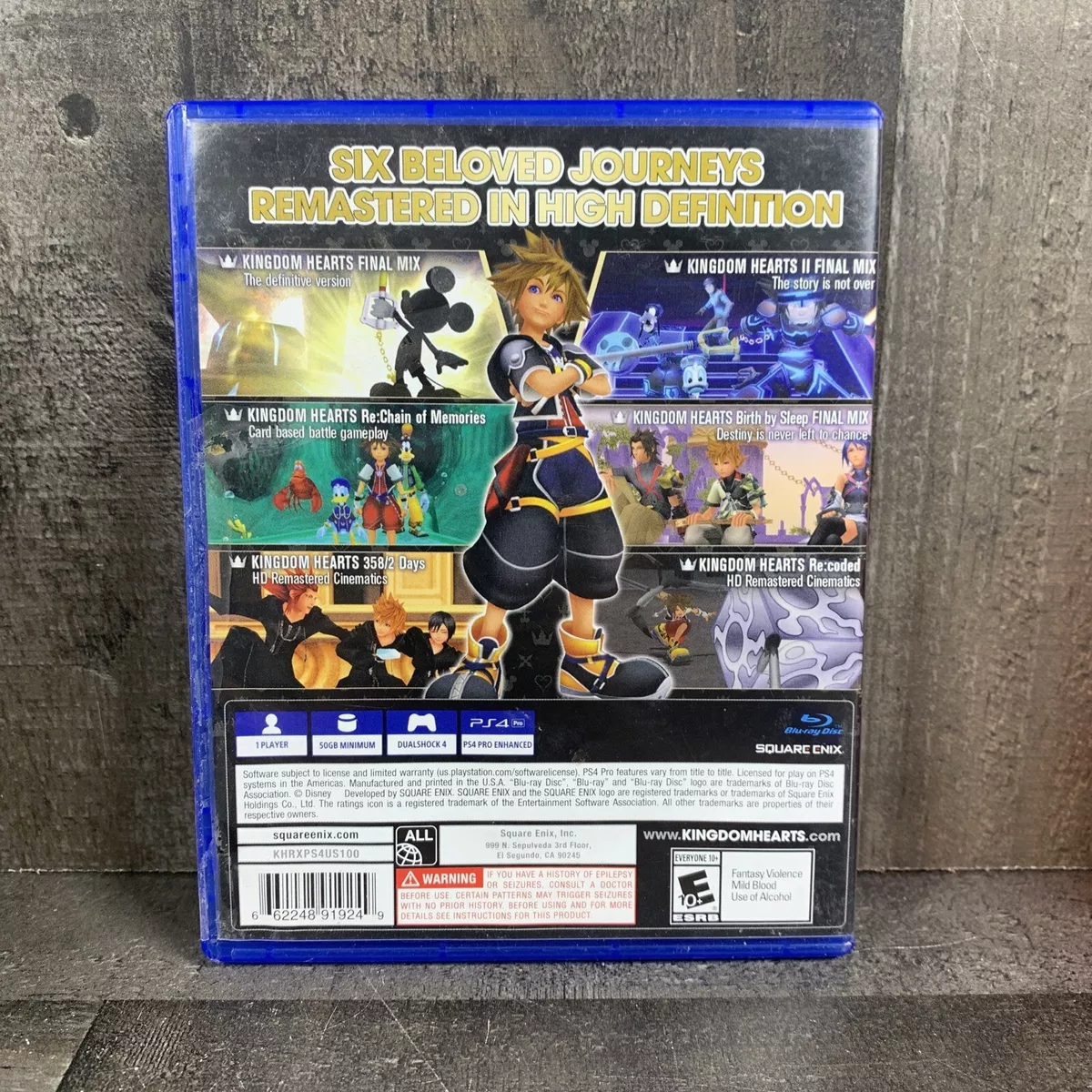 Kingdom Hearts III - Replacement PS4 Cover and Case. NO GAME!!