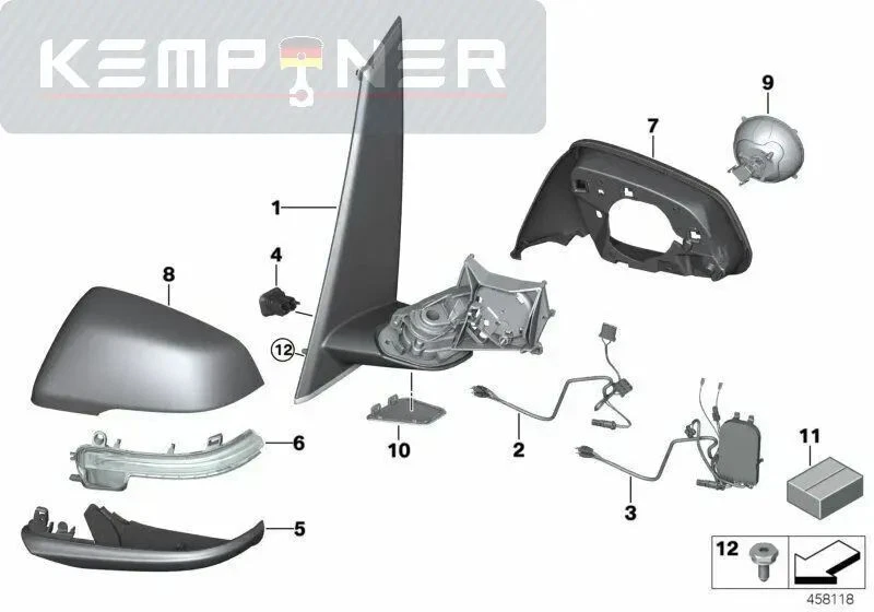 7478770, Original BMW, Spiegelelektronik rechts, BMW 2 Active  