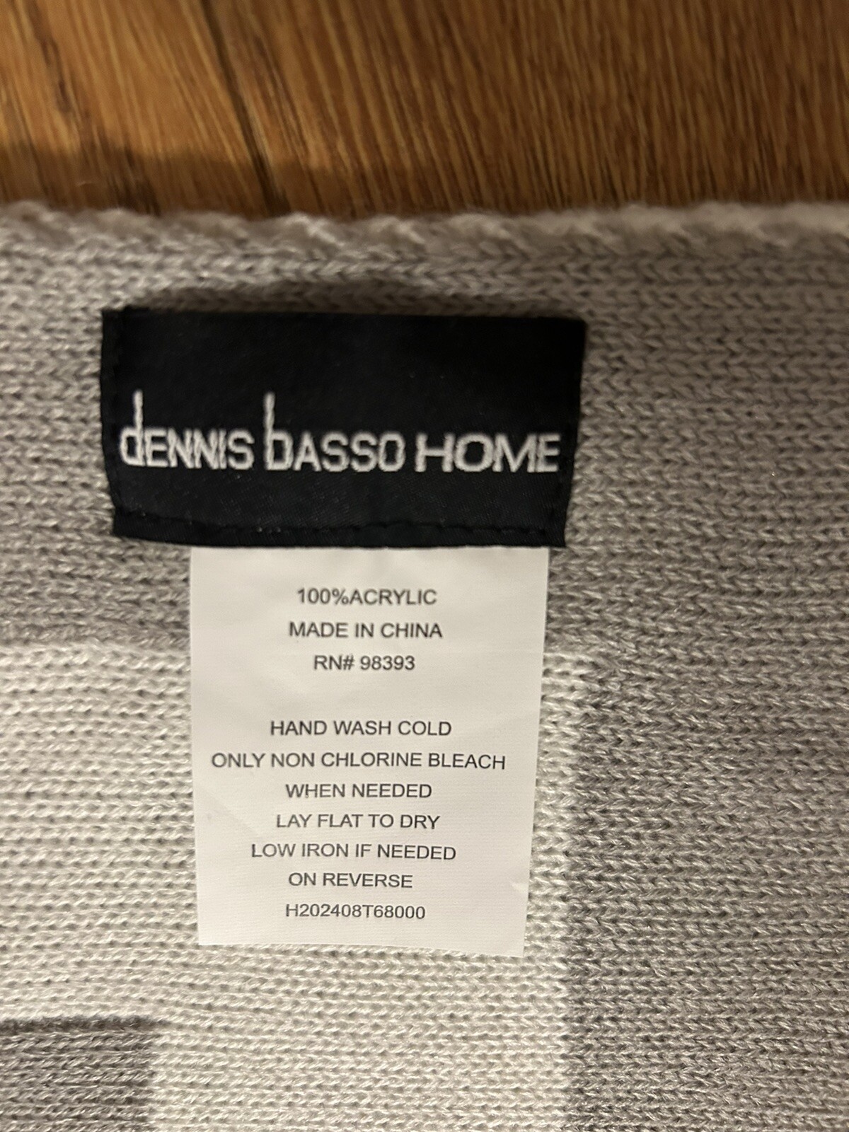 Dennis Basso Home 48x58 in Throw Blanket, Silver Grey and Offwhite eBay