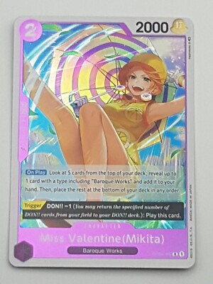 One Piece TCG Einzelkarte Miss Valentine Kingdoms of Intrigue Englisch NM Holo