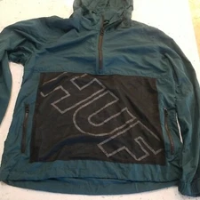 Huf  1/4 Zip Mens Jacket - Forest Green  Men's Size Large 