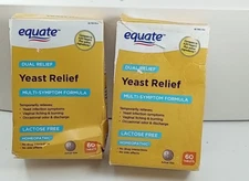 2 Equate, Yeast Relief, 60 Count, Tablets, Temporarily relieves yeast infection