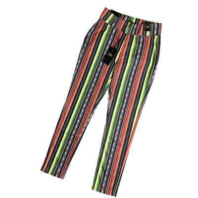 Lucky & Blessed Trousers S 28X28 Serape Color Striped Stretch High Rise Pull On