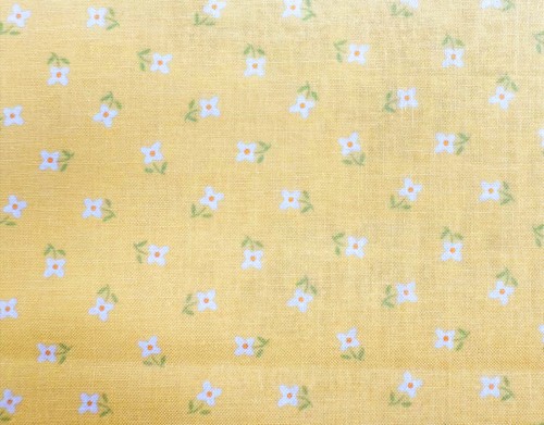 Nutex Fabric - Pretty Yellow Ditsy Daisy Floral Patchwork Quilting Craft Fabric - Picture 5 of 8